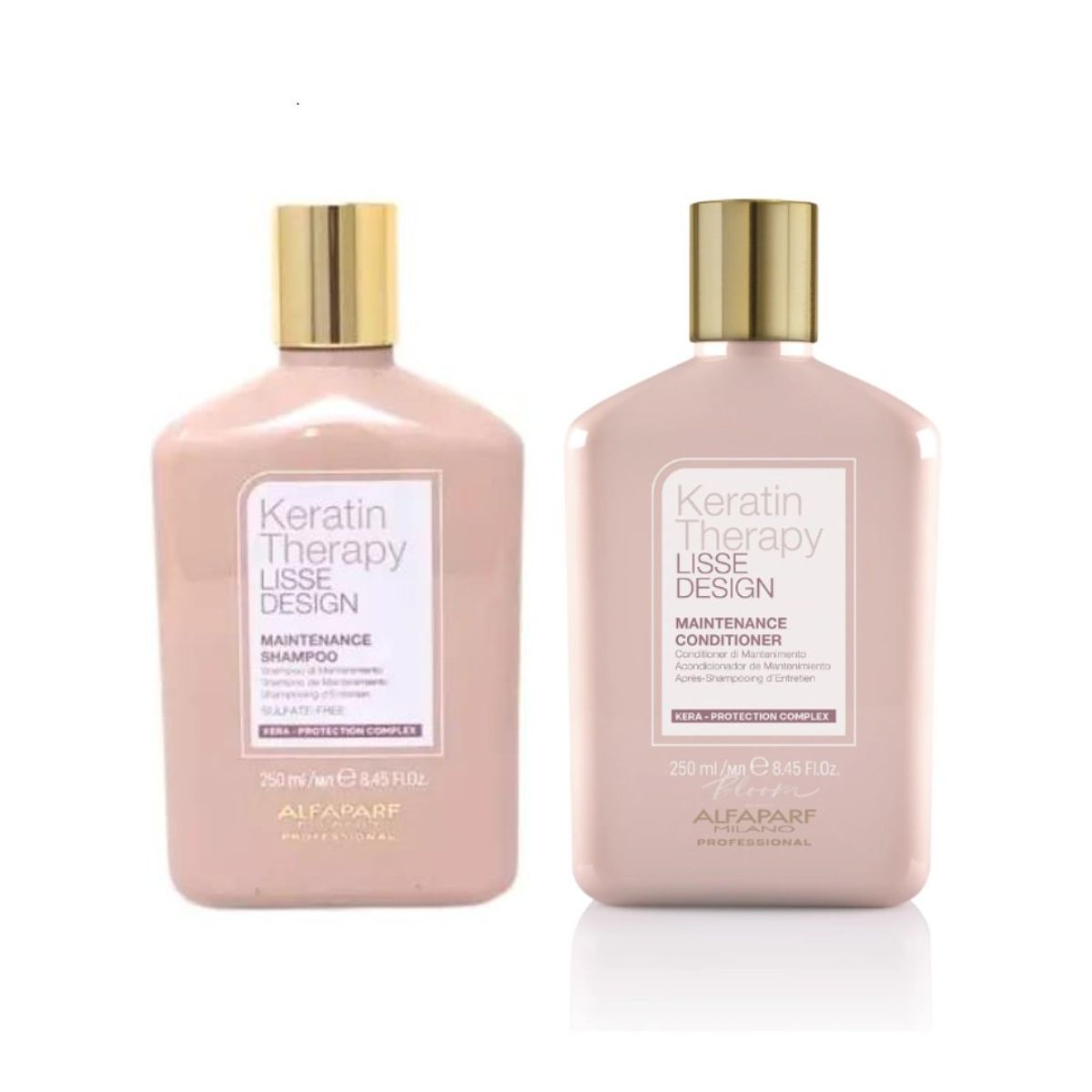 ALFAPARF MILANO - KIT MANTENCIÓN DE ALISADOS SHAMPOO  ACONDICIONADOR KERATIN THERAPY ALFAPARF..-