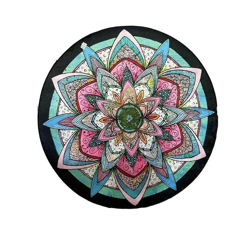 GENERICO - Alfombra Redonda 120cm Brillante Para Living