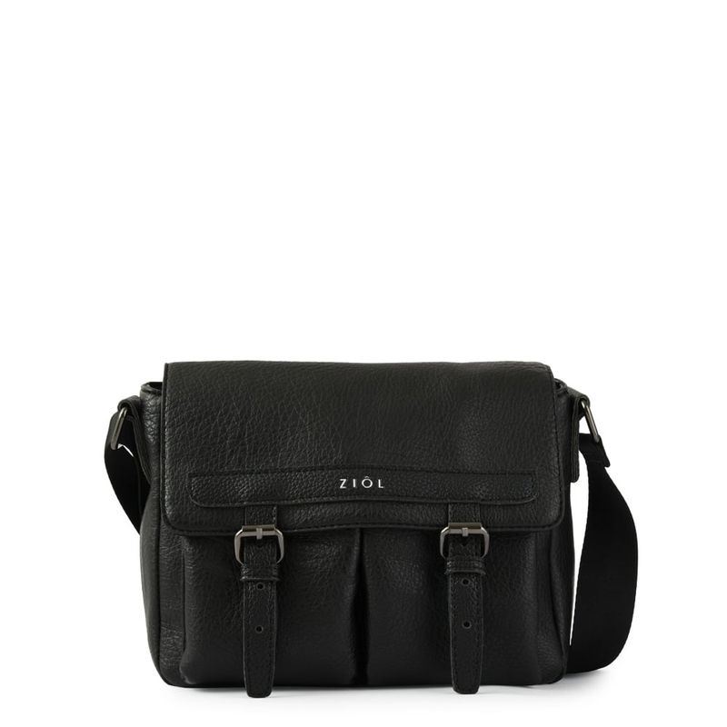 ZIOL - Cartera bandolera con tapa mediana aitina negro