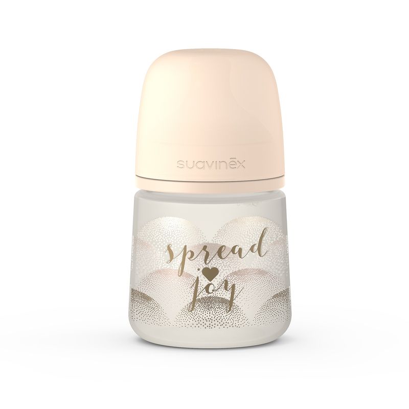SUAVINEX - MAMADERA 150 ML FISIOLOGICA SILICONA JOY HEART BG
