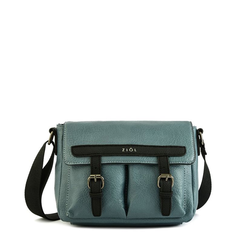 ZIOL - Cartera bandolera con tapa mediana aitina denim