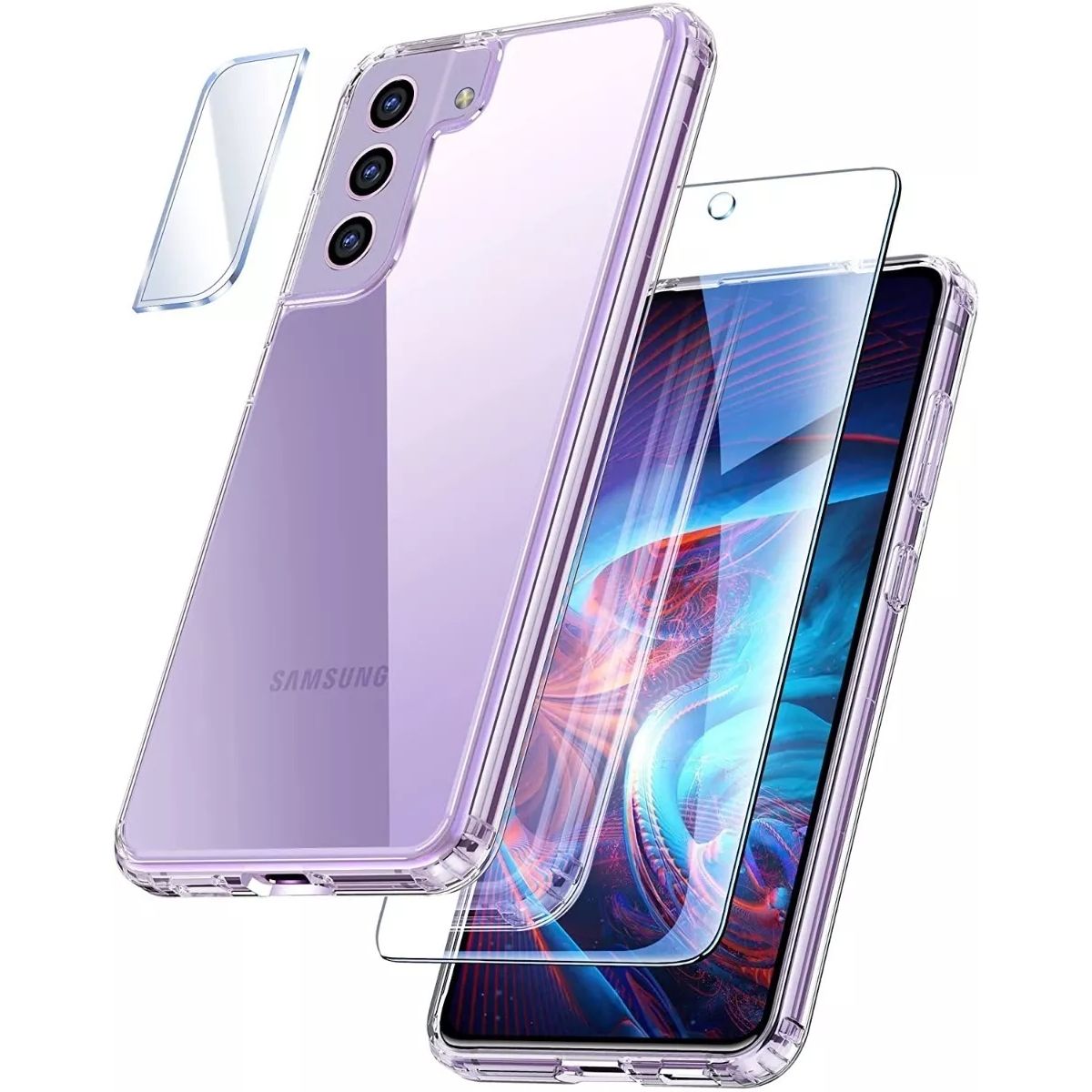 GENERICO - Carcasa Silicona Samsung S21 Fe  Vidrio Cámara Y Pantalla