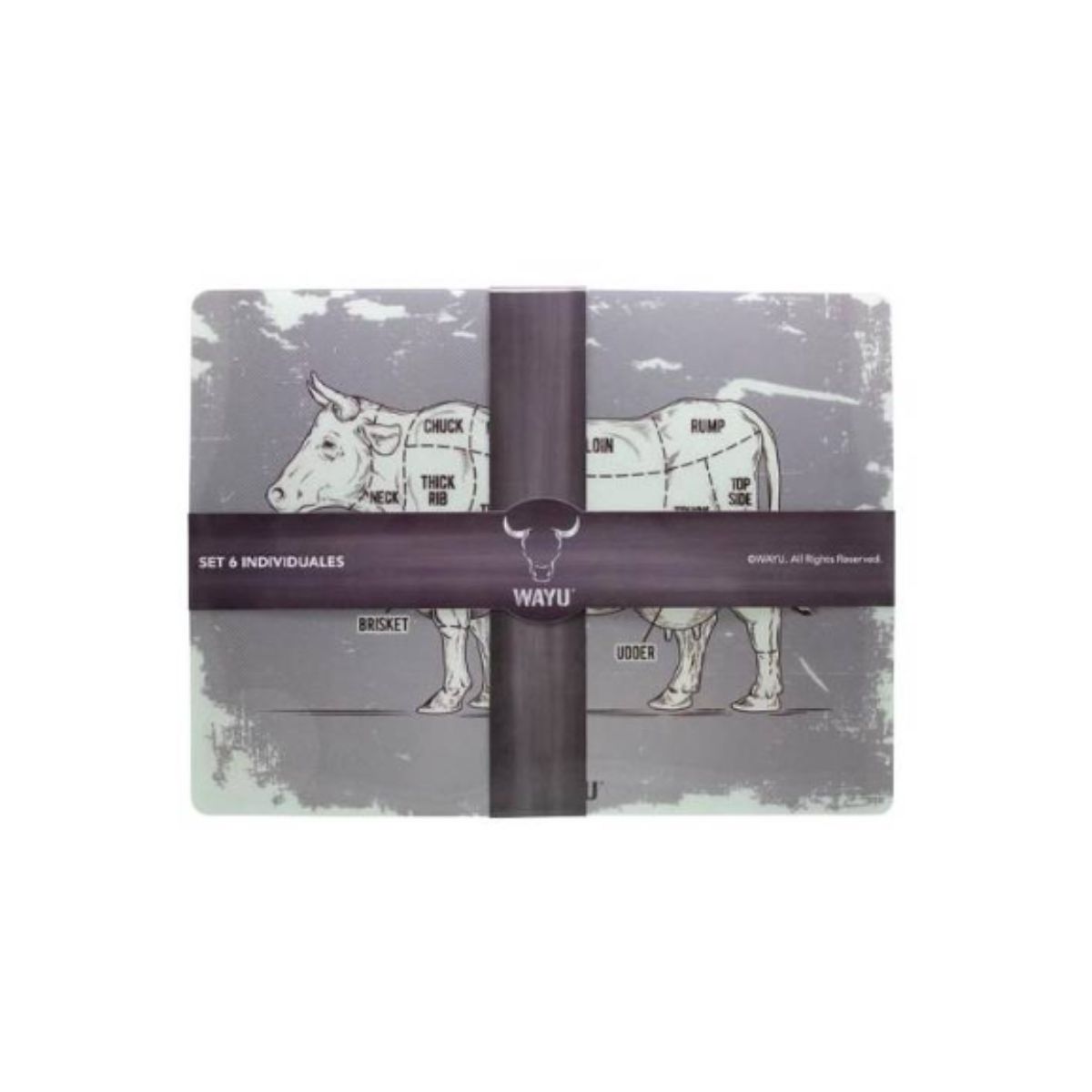 WAYU - SET 6 INDIVIDUALES WAYU PVC