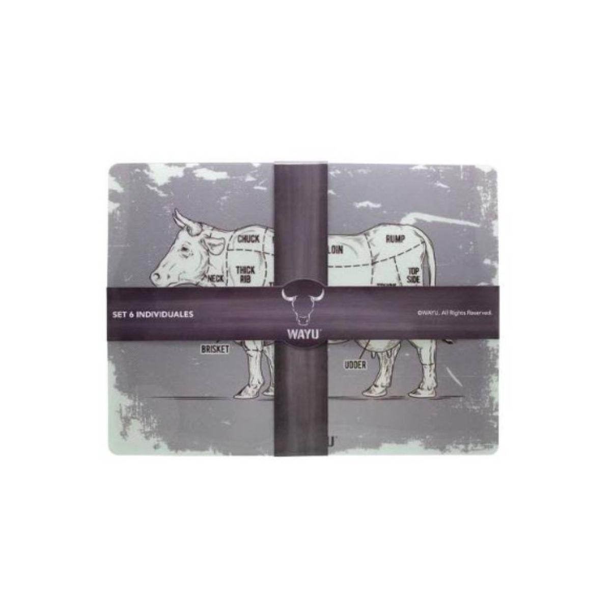 WAYU - SET 6 INDIVIDUALES WAYU PVC