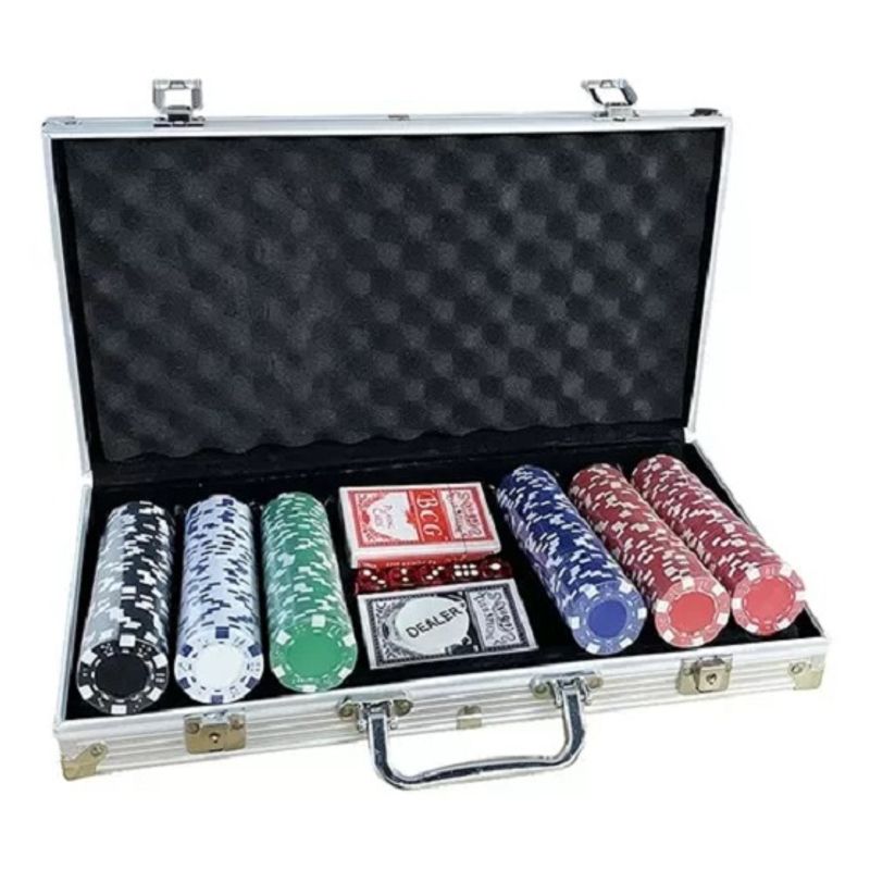GENERICO - Set Poker 300 Fichas Poker Maletin Profesional 204022