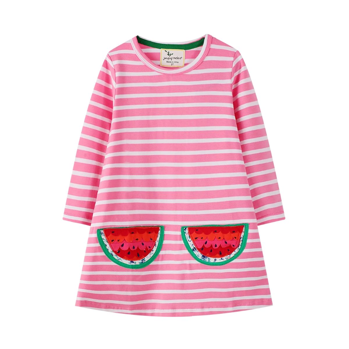 JUMP KIDS - Vestido Manga Larga Jump Kids Rosa Sandia