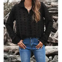 ARRAKASTA - Blusa abotonada punto suizo