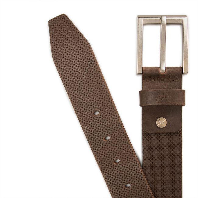 VELEZ - Vélez Cinturón Unifaz Kiat De Cuero Para Hombre Placa Café