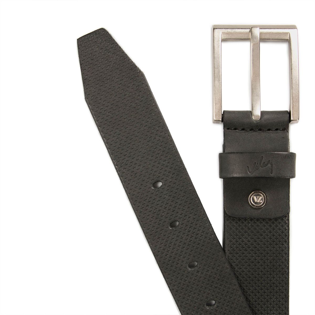 VELEZ - Vélez Cinturón Unifaz Kiat De Cuero Para Hombre Placa Café