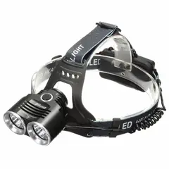 PUREPOWER - Faros T6 LED Lámpara de cabeza Linterna Antorcha Recargable 2x18650