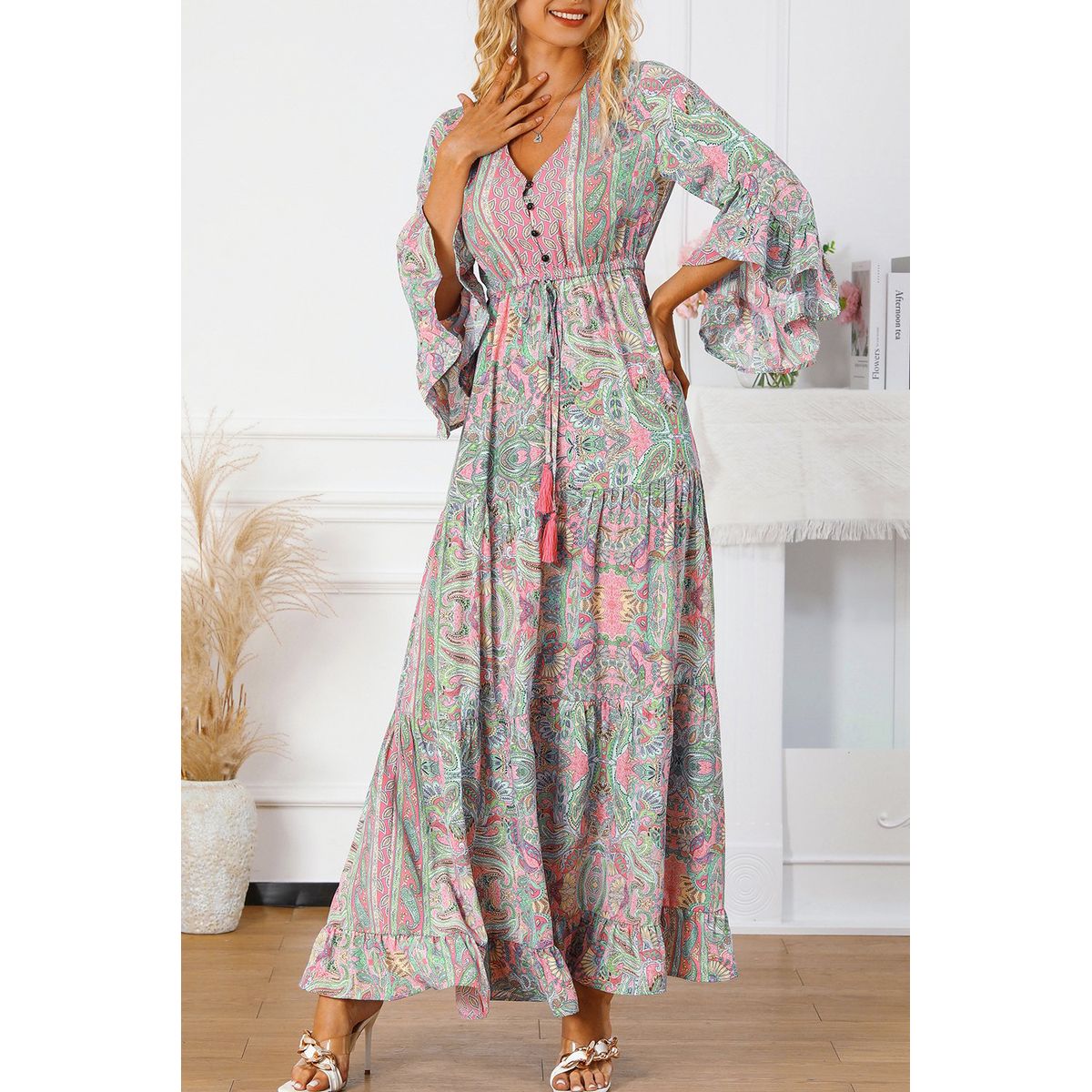 ARRAKASTA - Vestido largo de viscosa