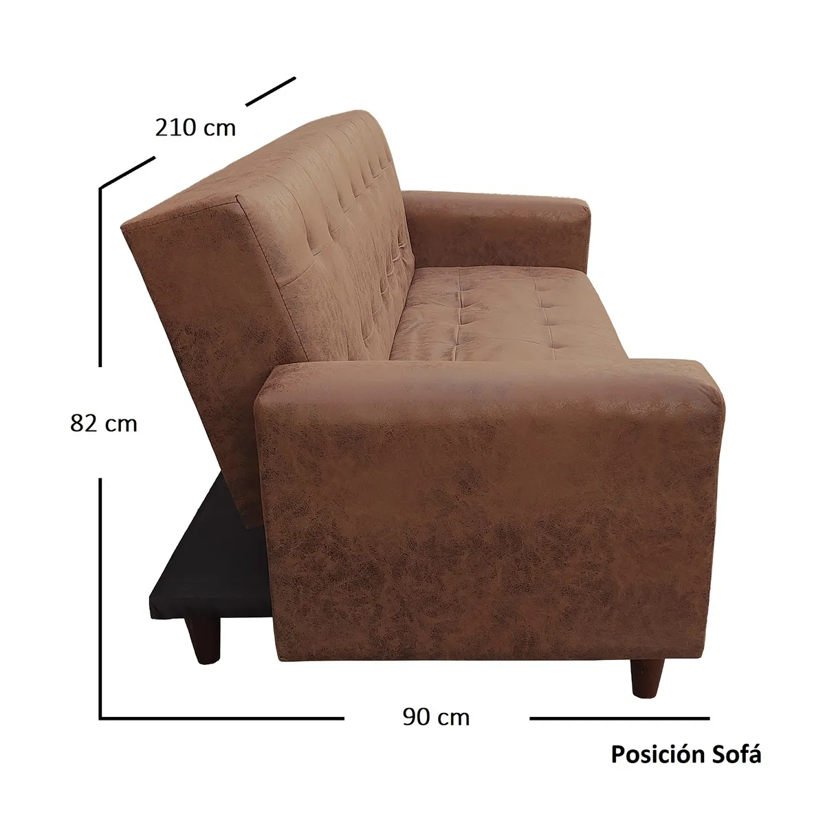 AMERICA DECORA - Sofá Cama Gran Amparo Envejecido - 1.5 Plazas Resortes