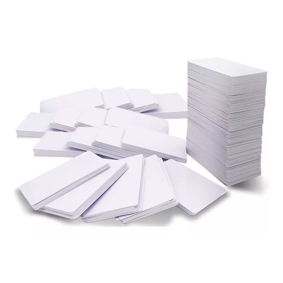 KUANGYE - Pack 100 Tarjetas Credenciales Blanco Pvc Para Impresoras