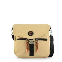 ZIOL - Cartera bandolera con tapa mediana elvas beige oscuro