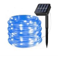 Luces Guirnalda Manguera Hada Solar 100 Led 10 Metros AZUL