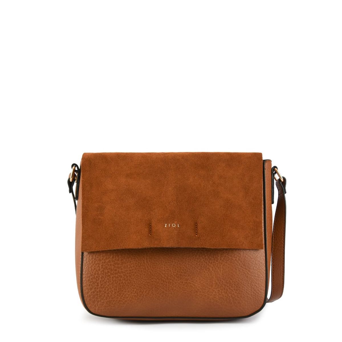 ZIOL - Cartera bandolera mediana natalina café