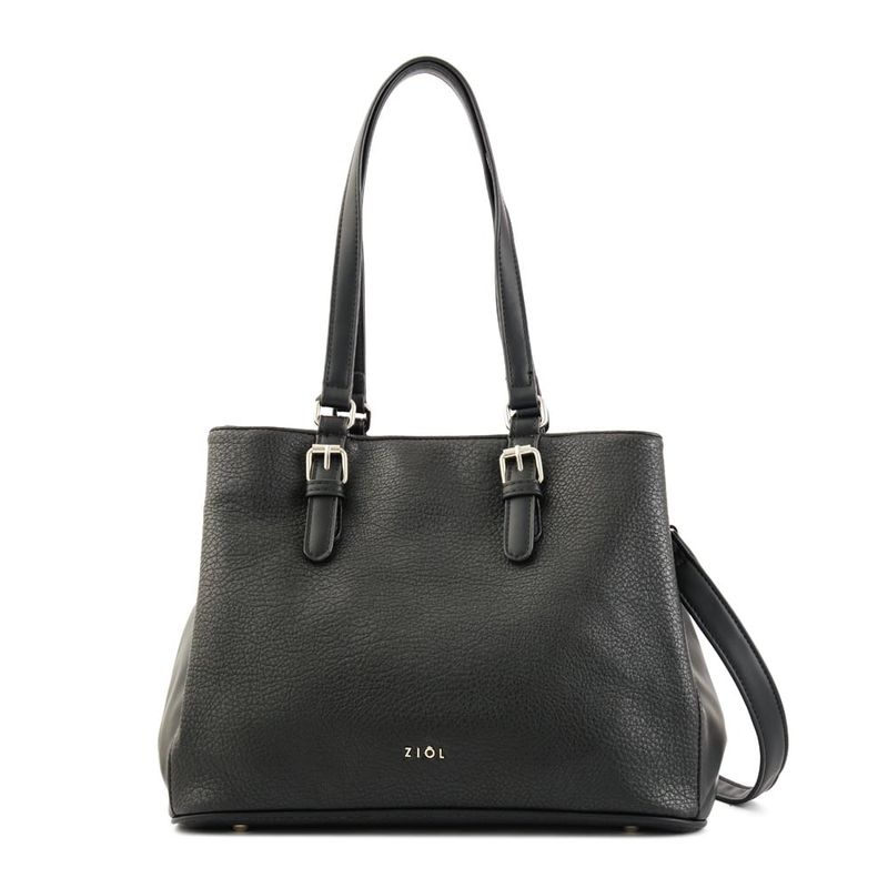 ZIOL - Cartera dos asas mediana marit negro