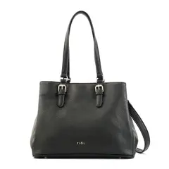ZIOL - Cartera dos asas mediana marit negro