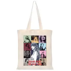 GENERICO - TOTE BAG ESTAMPADO THE ERAS TOUR TAYLOR SWIFT  35 X 40 CM