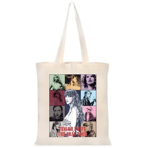 GENERICO - TOTE BAG ESTAMPADO THE ERAS TOUR TAYLOR SWIFT  35 X 40 CM