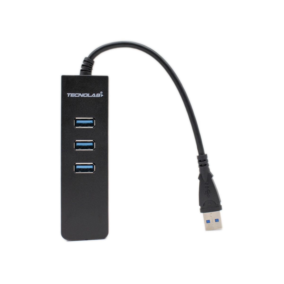 TECNOLAB - Mini HUB 3 Puertos USB 3.0 con RJ45