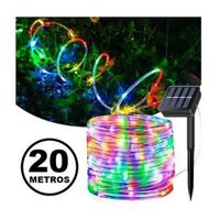 Manguera Led Solar Navideña Luces Solares Navidad 200led 20m