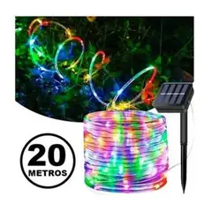 GENERICO - Manguera Led Solar Navideña Luces Solares Navidad 200led 20m
