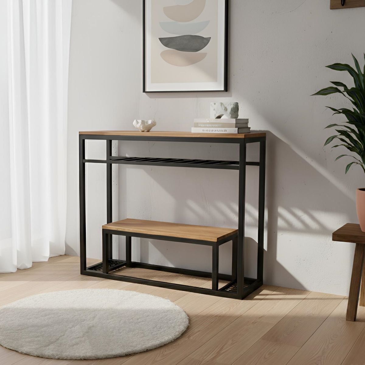 ILOFT - Mesa arrimo de roble Mallorca L ILOFT