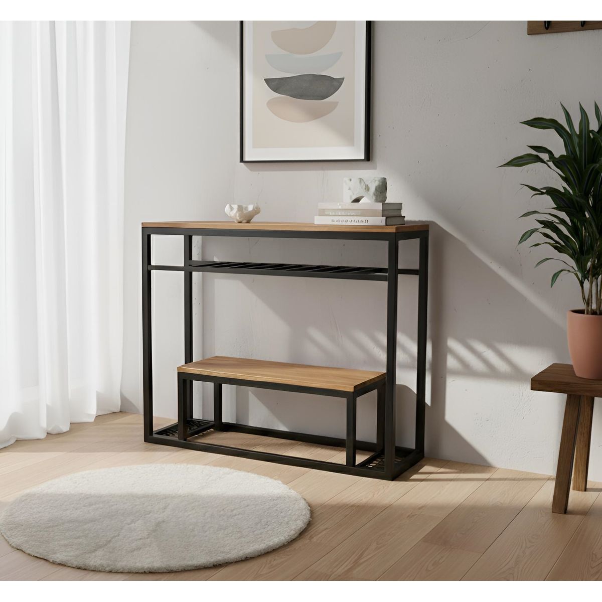 ILOFT - Mesa arrimo de roble Mallorca L ILOFT