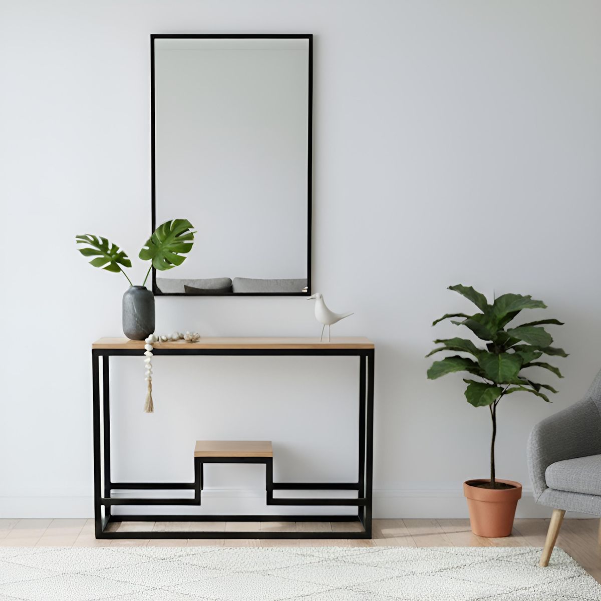 ILOFT - Mesa arrimo de roble Aracena L ILOFT