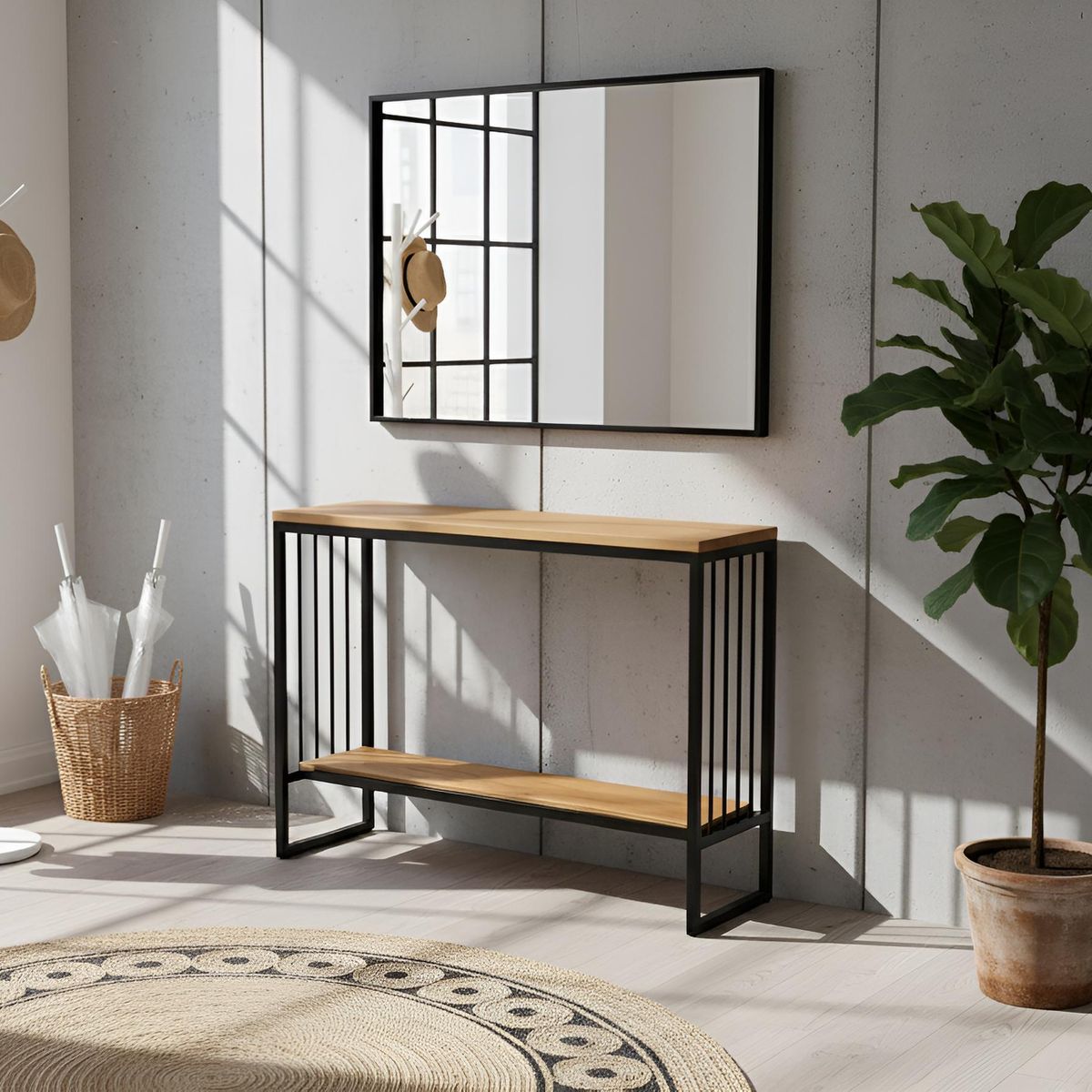 ILOFT - Mesa arrimo de roble Cardona L ILOFT