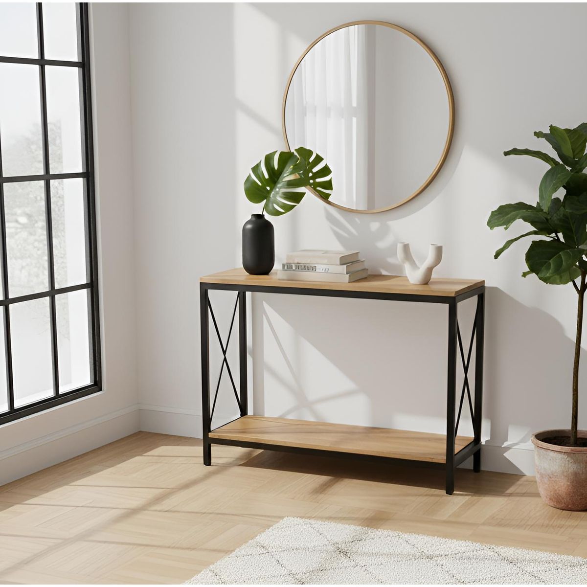 ILOFT - Mesa arrimo de roble Granada L ILOFT