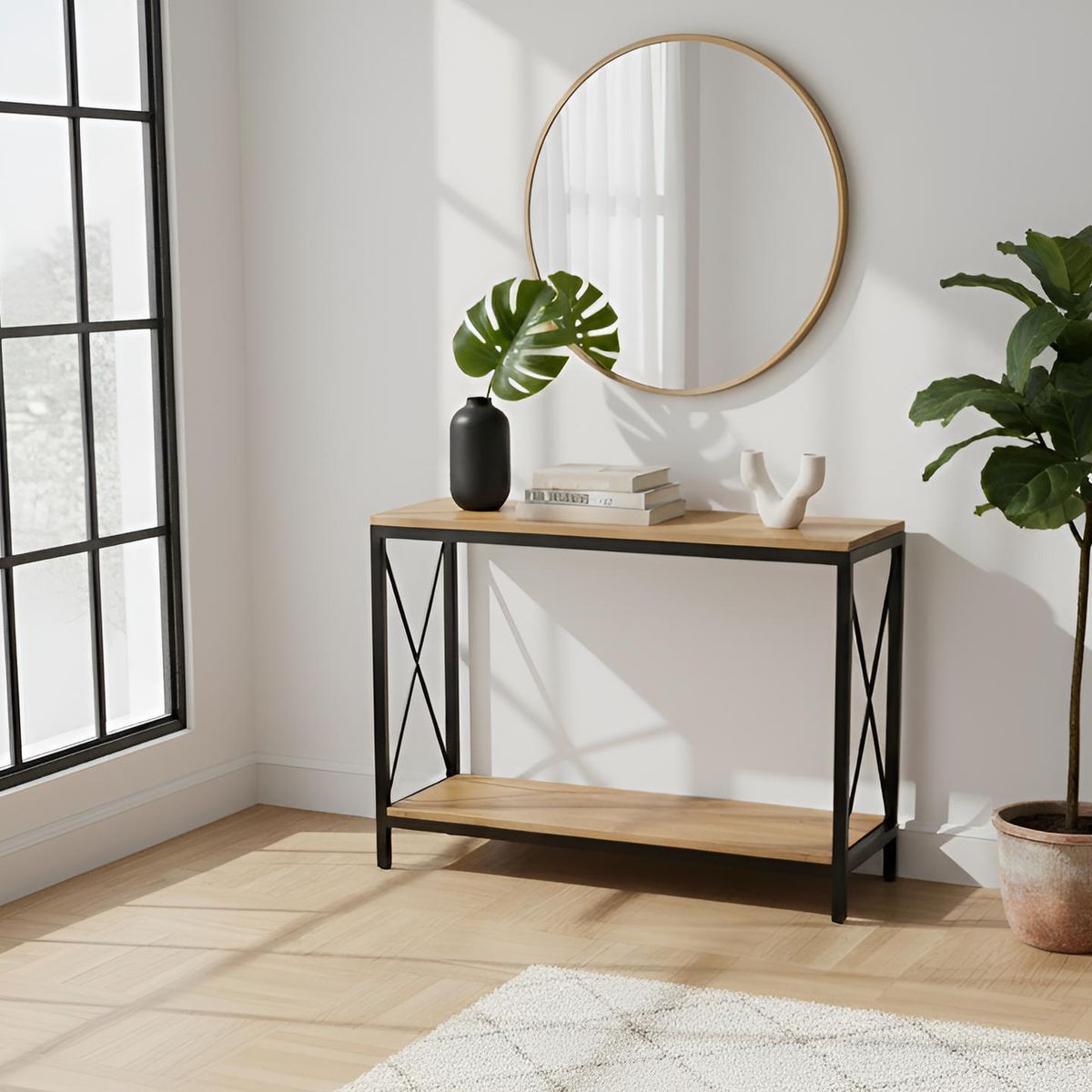 ILOFT - Mesa arrimo de roble Granada M ILOFT