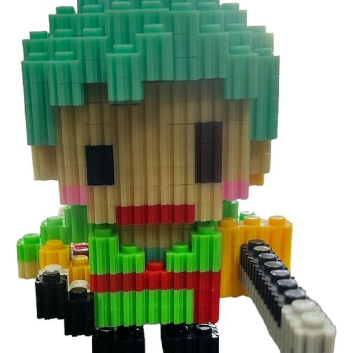 GENERICO - ARMABLE 3D MICRO BLOCKS ZORO 10CM 595 PIEZAS