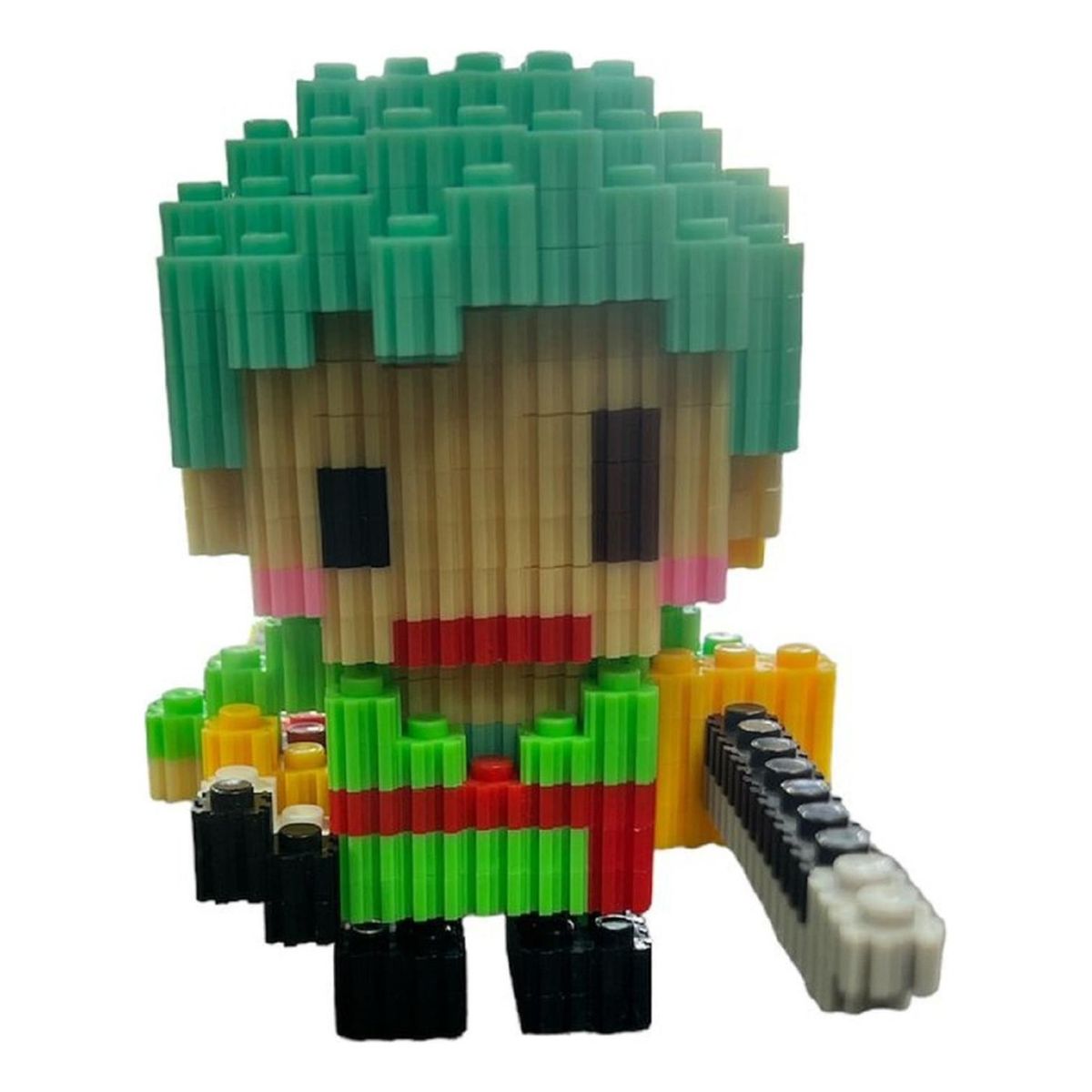 GENERICO - ARMABLE 3D MICRO BLOCKS ZORO 10CM 595 PIEZAS