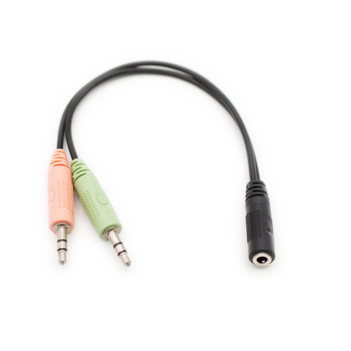 DBLUE - Cable Adaptador de Audio Jack 3.5 mm a Jack Doble Macho