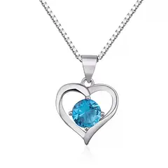 TODOJOYAS - Collar Corazon Elegante Azul