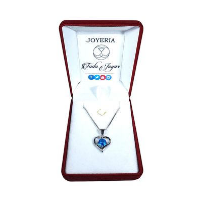 Imagen 2 del producto Collar Corazon Elegante Azul