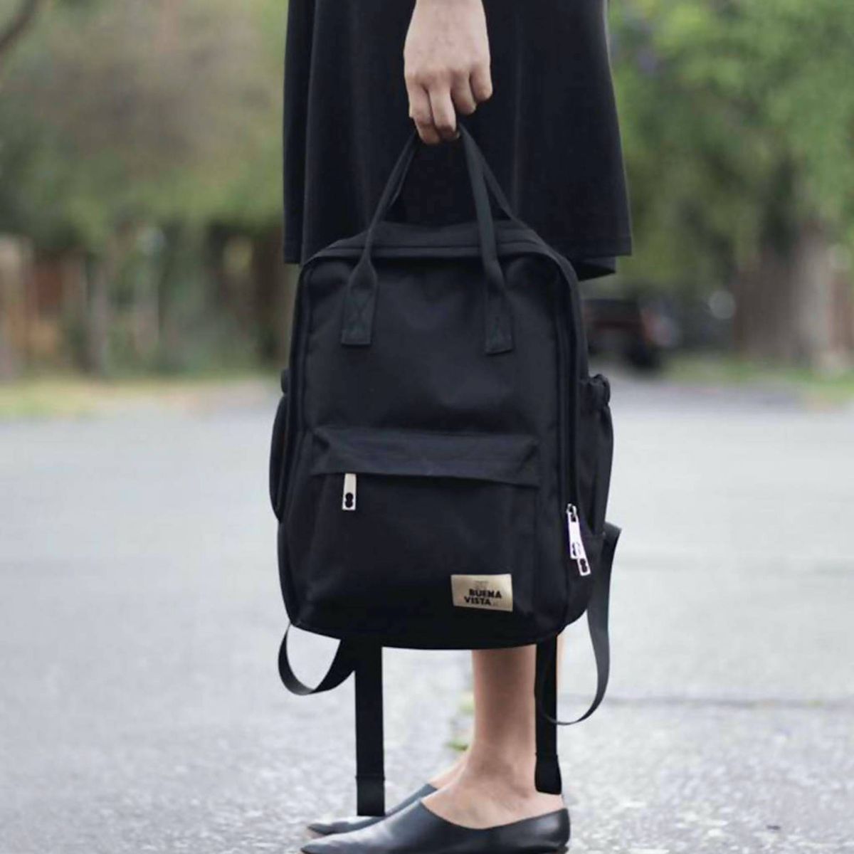 BUENAVISTA - Mochila Impermeable para Notebook 13 Bike Negro