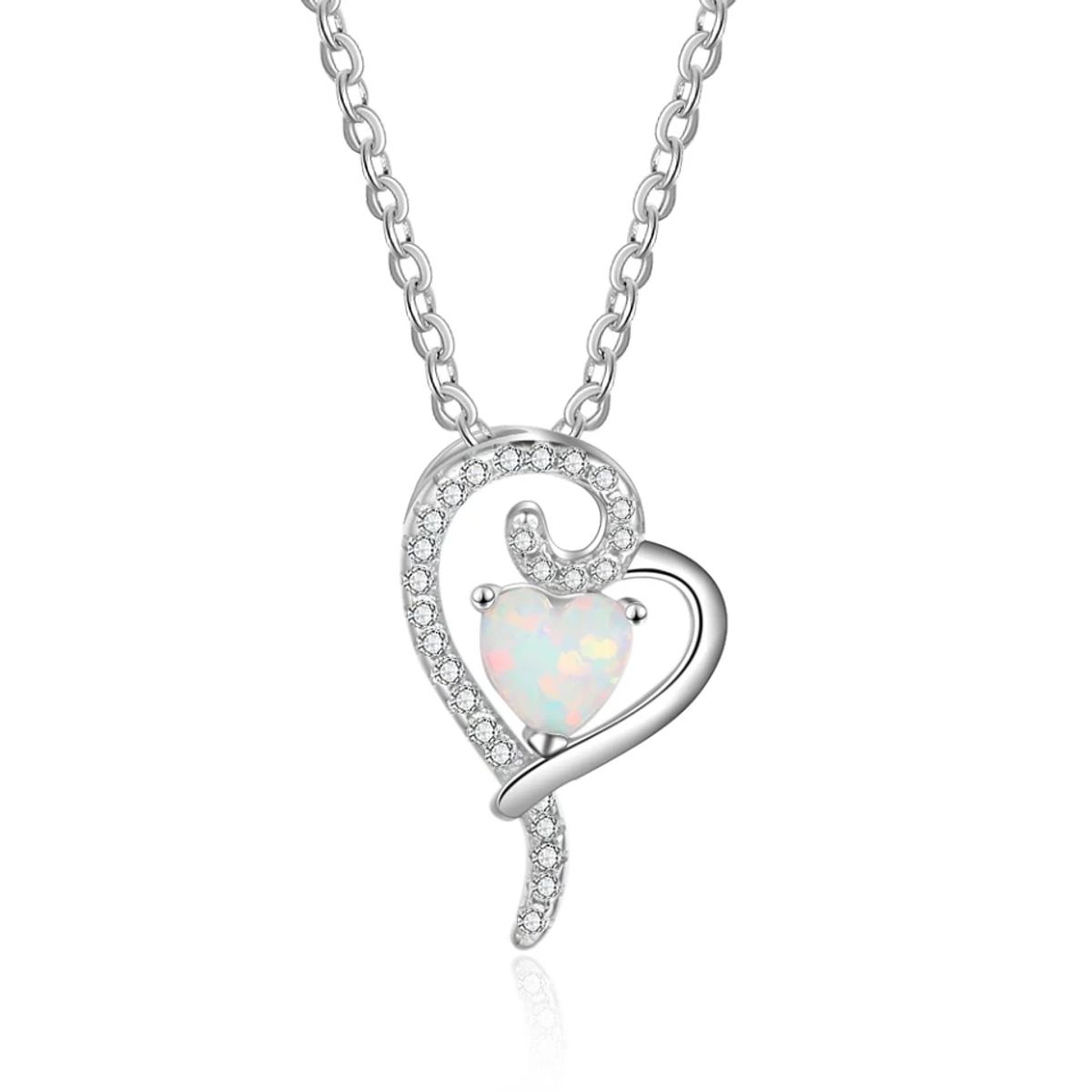 TODOJOYAS - Collar Corazon Opal Circones