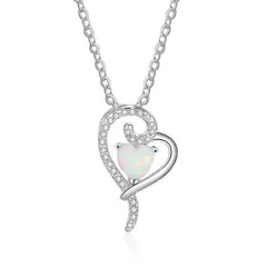 TODOJOYAS - Collar Corazon Opal Circones