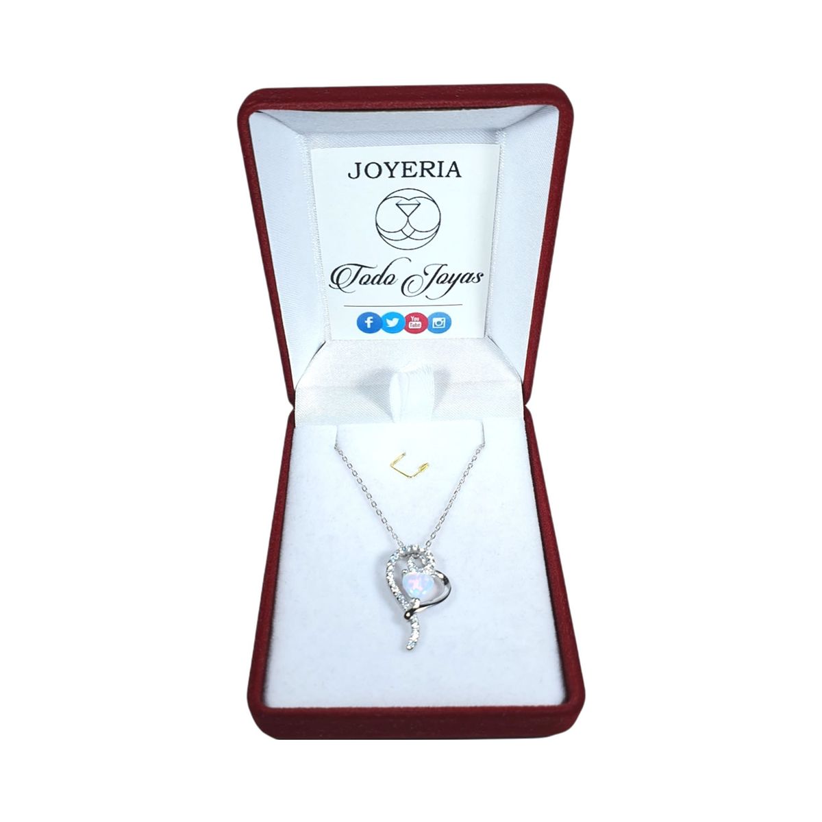 TODOJOYAS - Collar Corazon Opal Circones