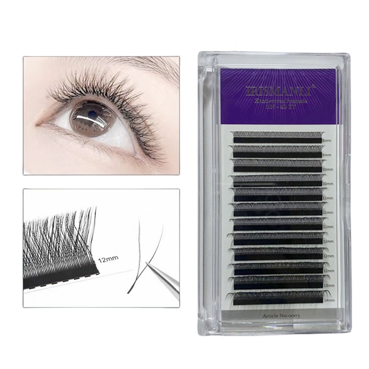 GENERICO - Pestañas Mix Pelo A Pelo 4d-yy 0.07