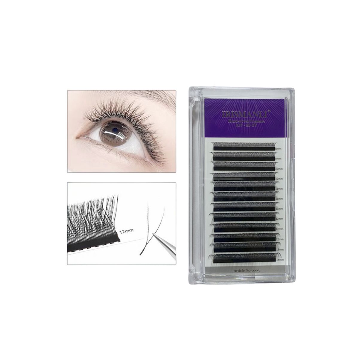 GENERICO - Pestañas Mix Pelo A Pelo 4d-yy 0.07