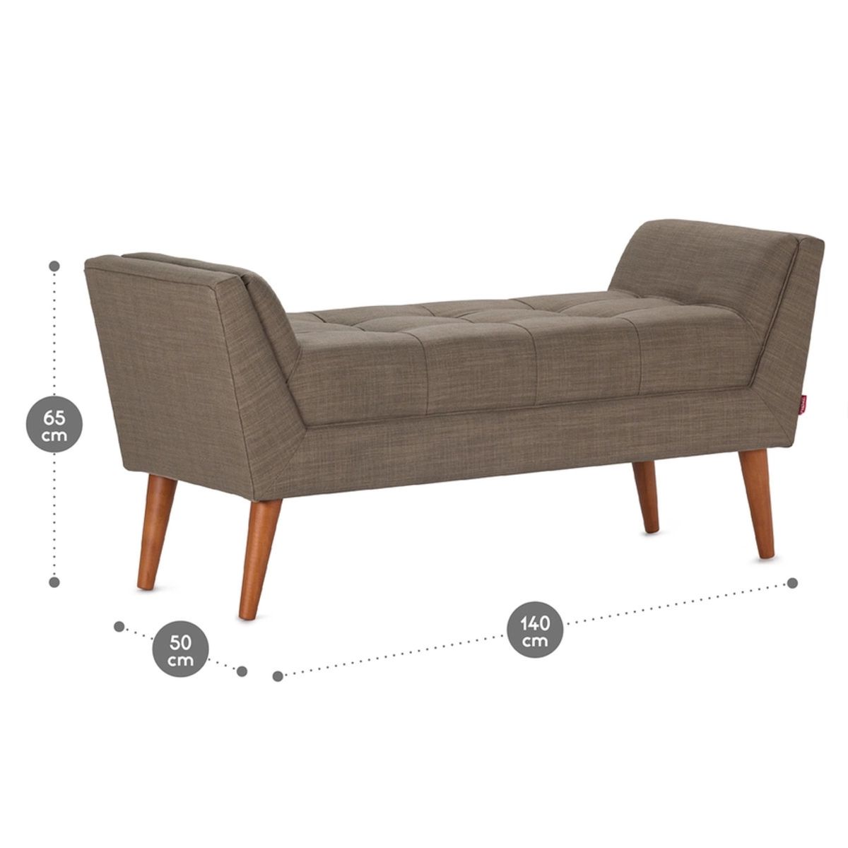 ROSEN - Banqueta Rosen Beyoglu Tela Visón