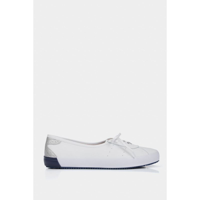 VELEZ - Vélez Tenis Planos Atenas De Cuero Para Mujer Casual Blanco