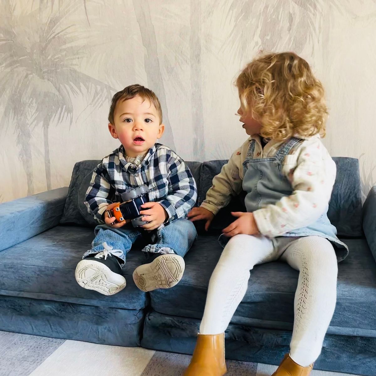 BLOKIDS - Sillón De Juegos Modular Mini Blokid Para Niños Azul Piedra