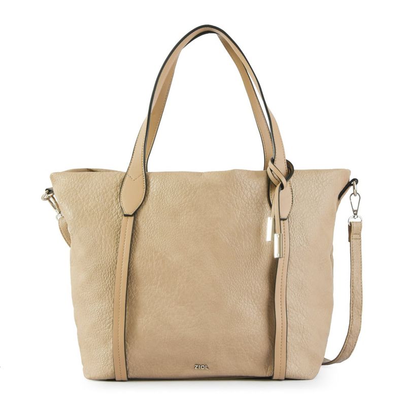 ZIOL - Cartera dos asas grande liv taupe