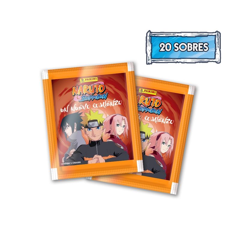 PANINI CHILE - Pack Naruto Shippuden Un Nuevo Comienzo (20 Sobres)