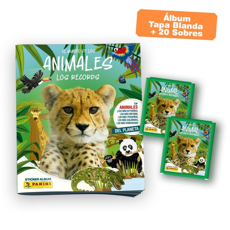 PANINI CHILE - Pack El Mundo de los Animales (Álbum + 20 Sobres)